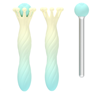 10 Vibration Patterns Mini Wand Vibrator Crown Vibrator Gradient Colors DF1021-4