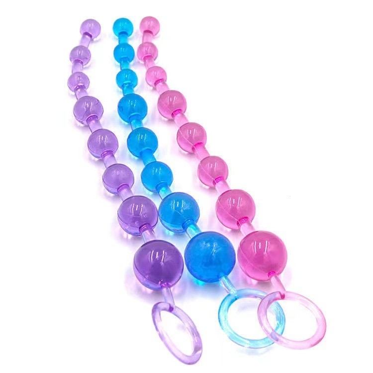 Comfortable PVC Anal Beads Plastic Anal Beads 48g Light Weight DF277