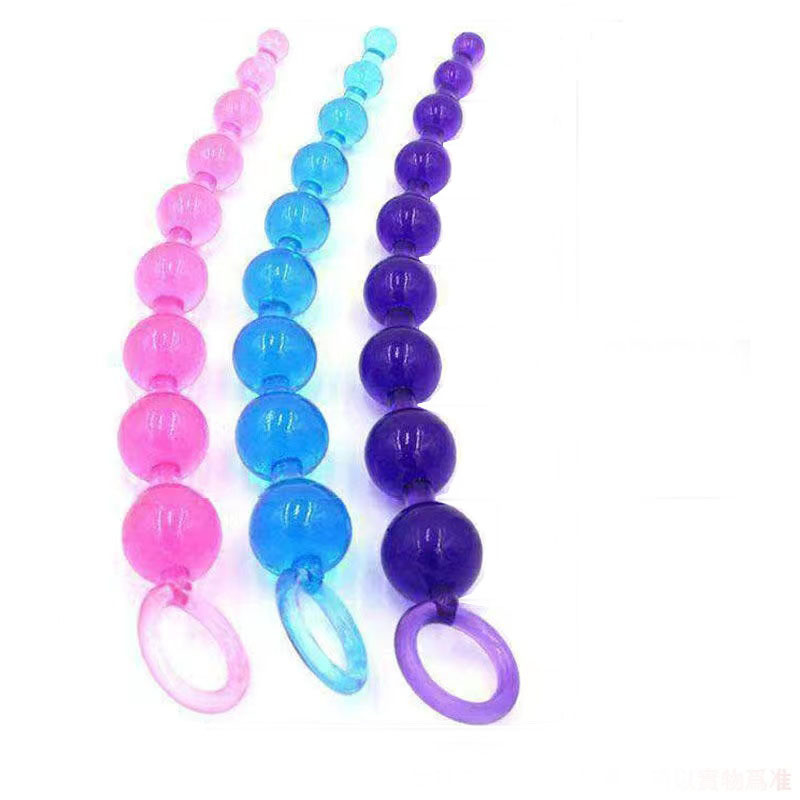Comfortable PVC Anal Beads Plastic Anal Beads 48g Light Weight DF277