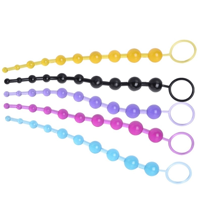 Comfortable PVC Anal Beads Plastic Anal Beads 48g Light Weight DF277