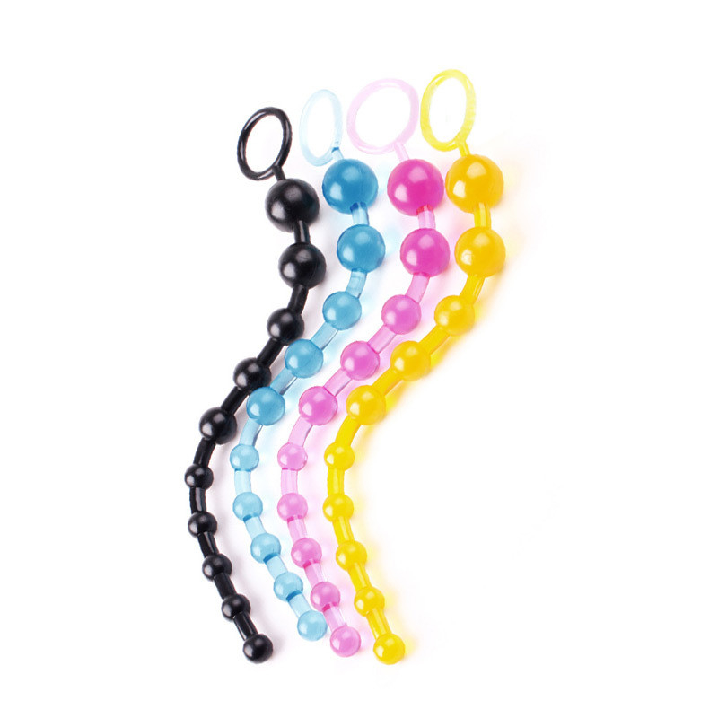 Comfortable PVC Anal Beads Plastic Anal Beads 48g Light Weight DF277
