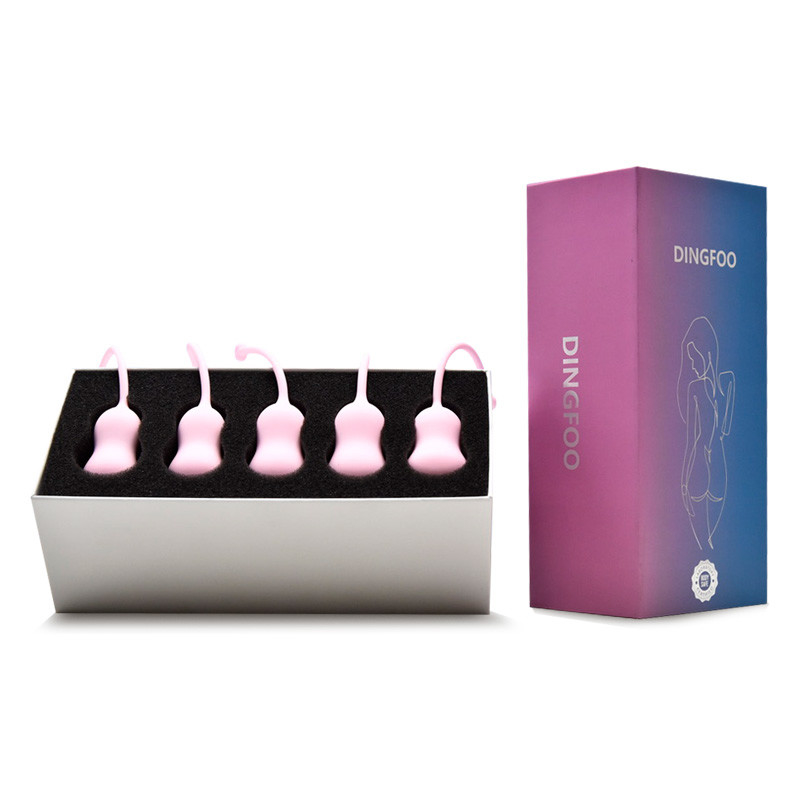 Dingfoo Female Vagina Shrink Balls Kegel Ball Set Medical Grade Silicone DF035