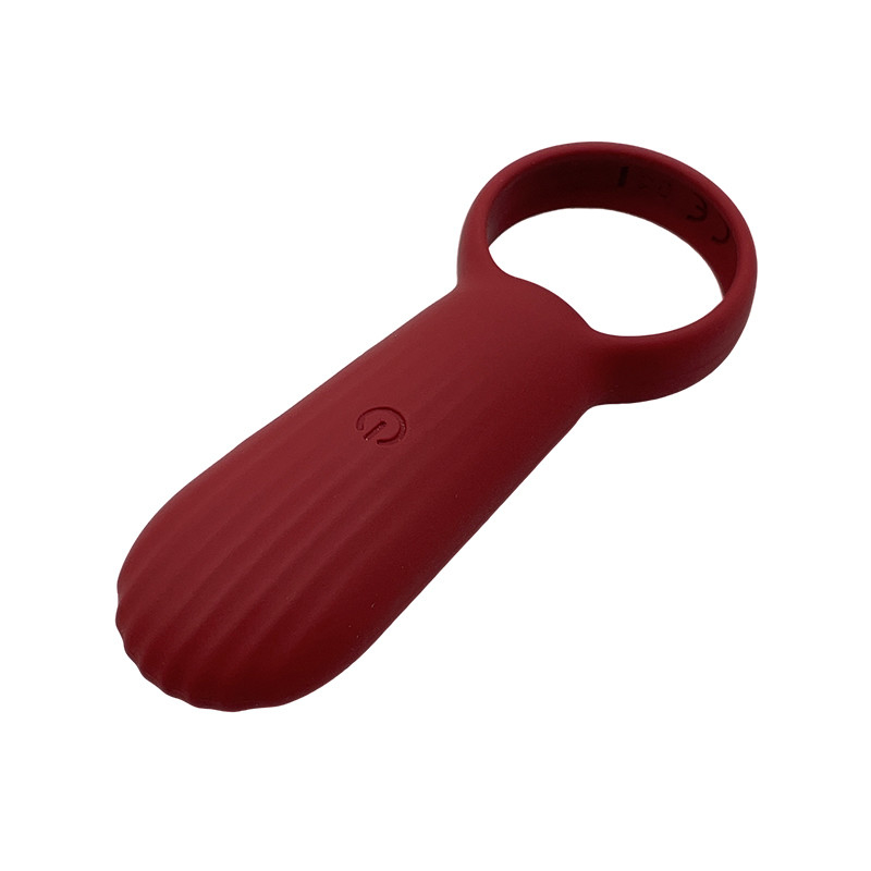 IPX6 Waterproof  Vibrating Silicone Cock Ring For Males CHT308