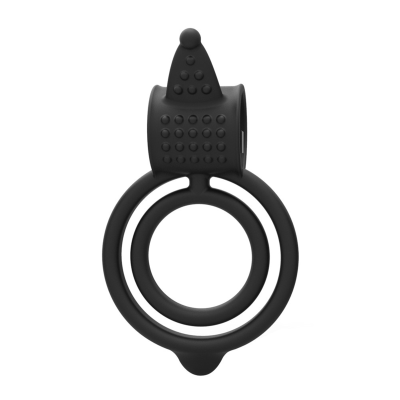 Dingfoo Factory Silicone Dual Vibrating Cock Ring IPX7 Waterproofing DF247