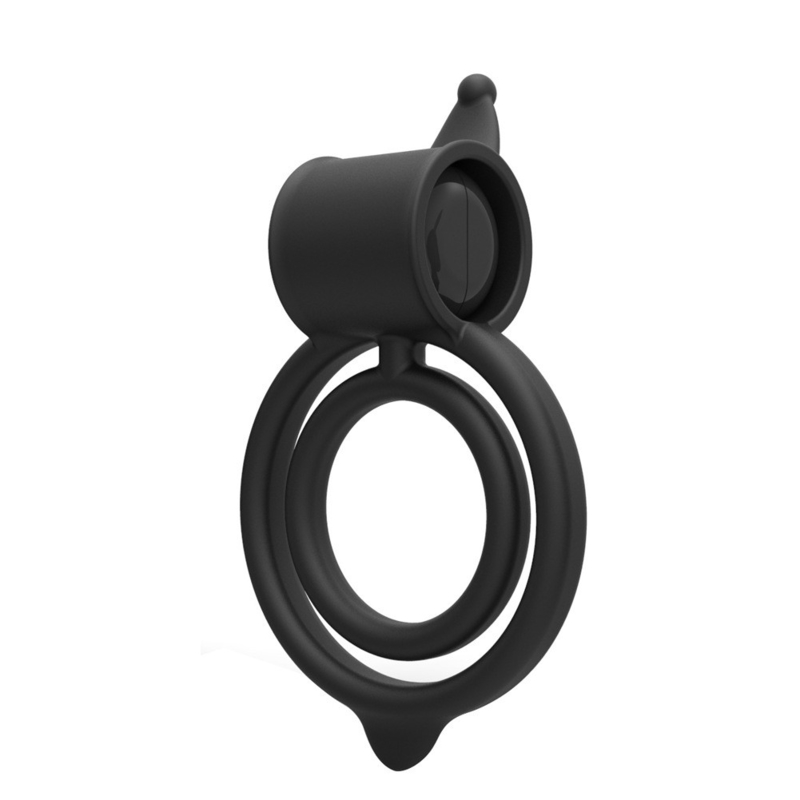 Dingfoo Factory Silicone Dual Vibrating Cock Ring IPX7 Waterproofing DF247