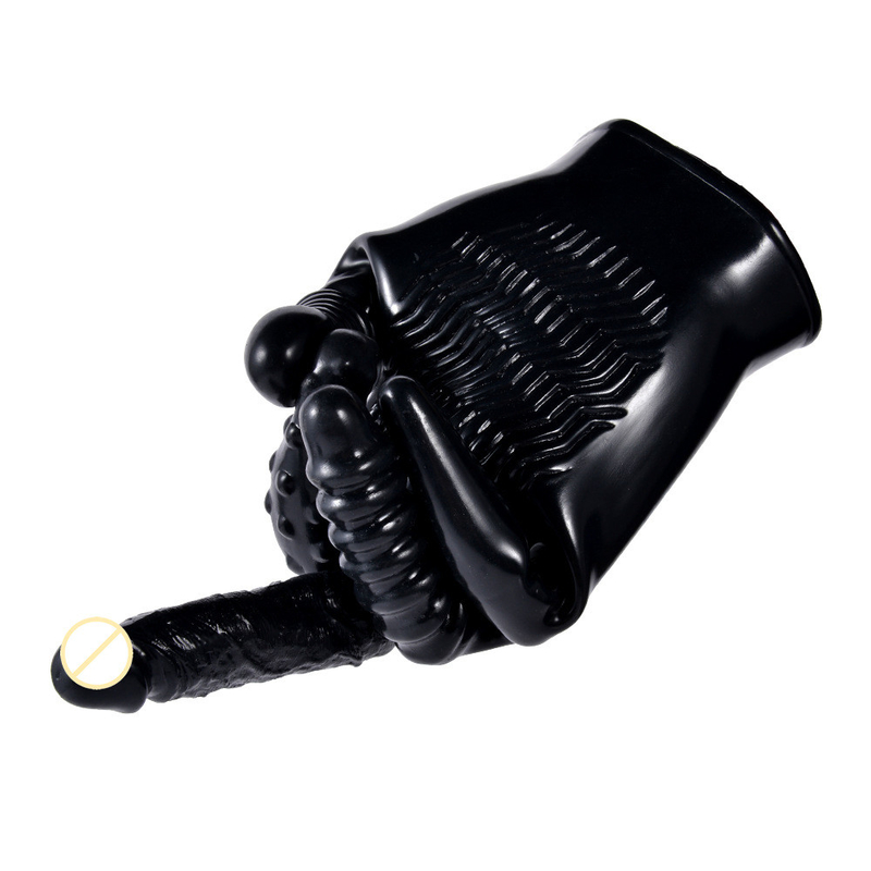 Dingfoo IPX5 Waterproof  Vibrating Glove Sex Toy Soft Skin Friendly DF261