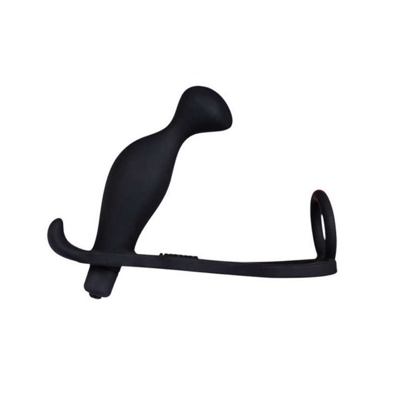 Button Battery Powered Vibrating Silicone Prostate Massager Deep Sensation BG017