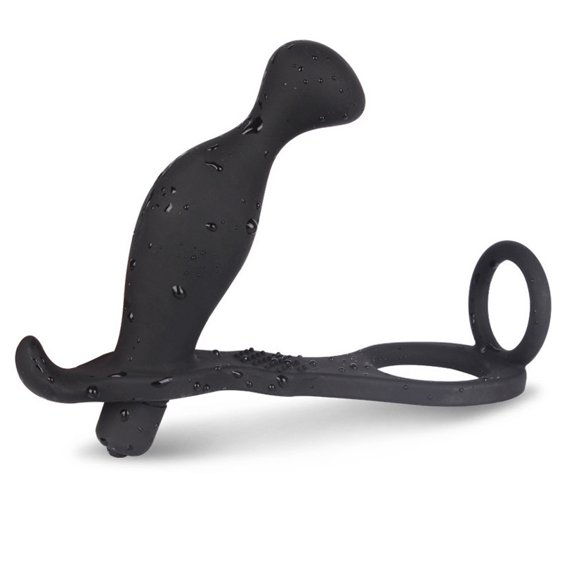 Button Battery Powered Vibrating Silicone Prostate Massager Deep Sensation BG017