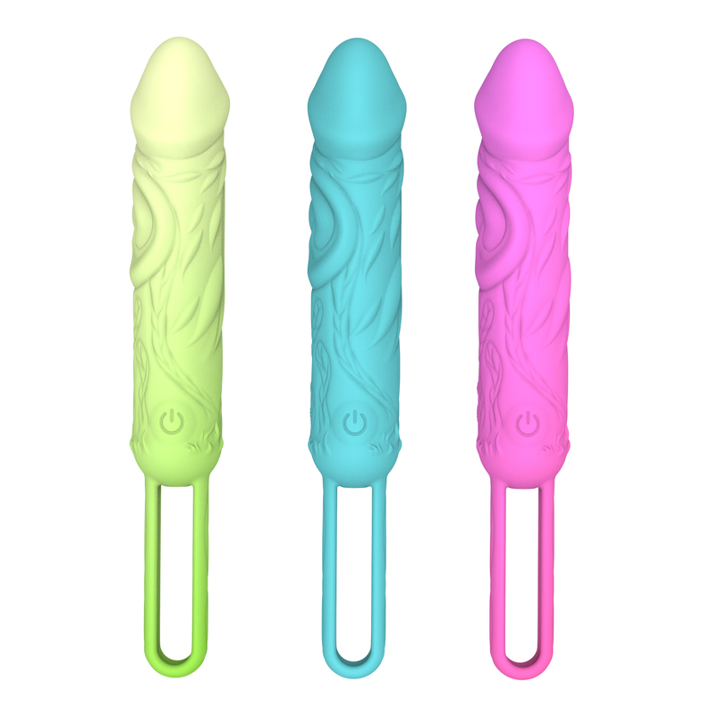 Gender-neutral Rubber Fully-coated Realistic Bullet Vibrator DF1014-6