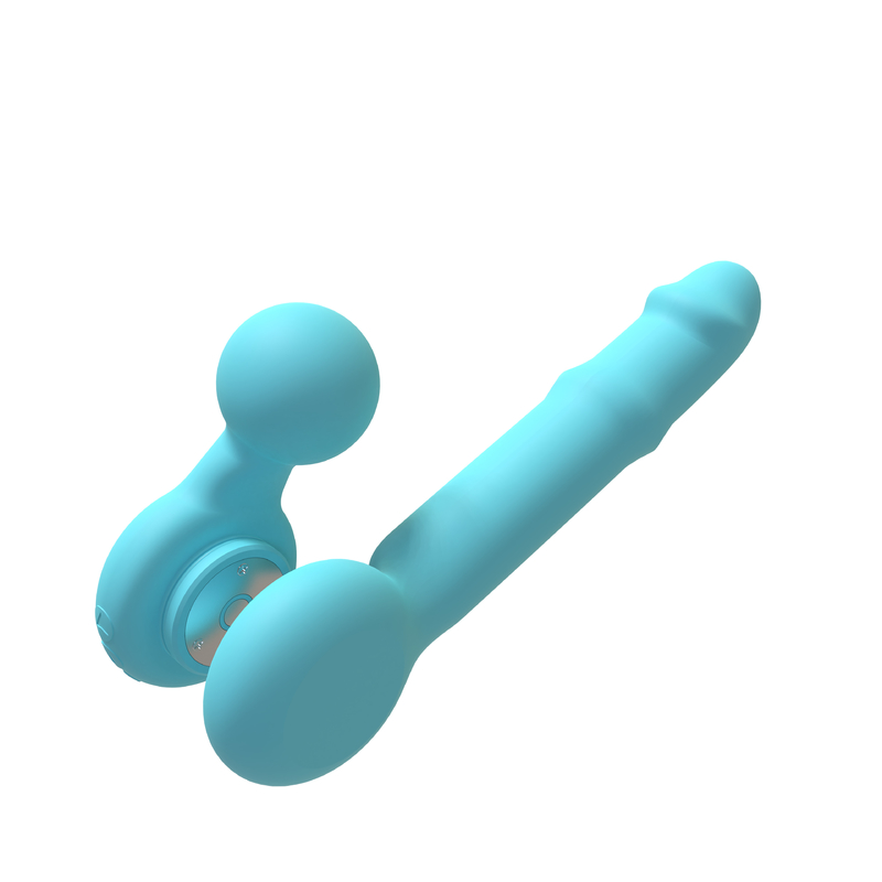 DC Charging Magnetic 2-in-1 Detachable Wriggling Vibrator DF1013