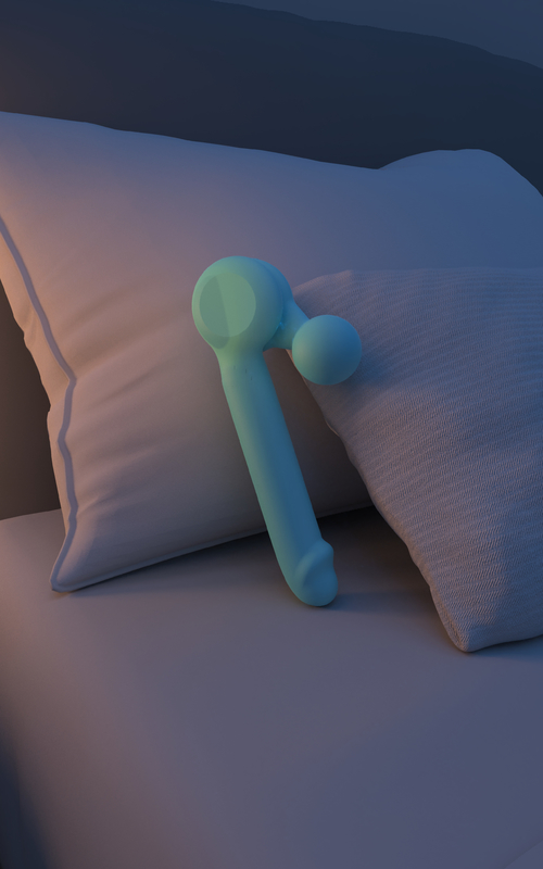 DC Charging Magnetic 2-in-1 Detachable Wriggling Vibrator DF1013